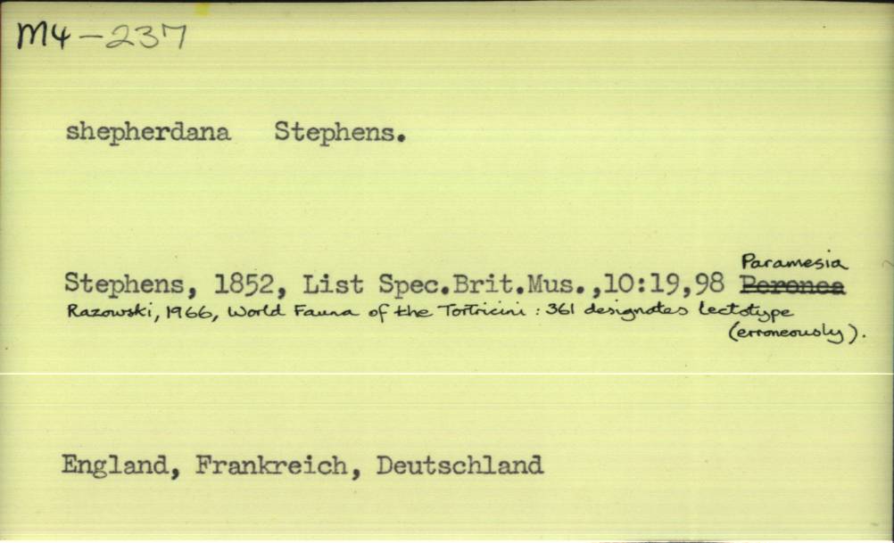 front of card